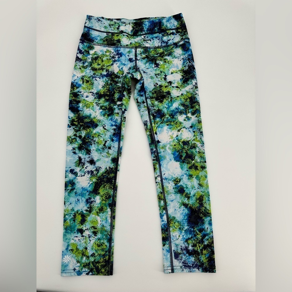 Athleta Hypersonic Sonar Capri Leggings Like New Caspian Blue Women’s Size XS